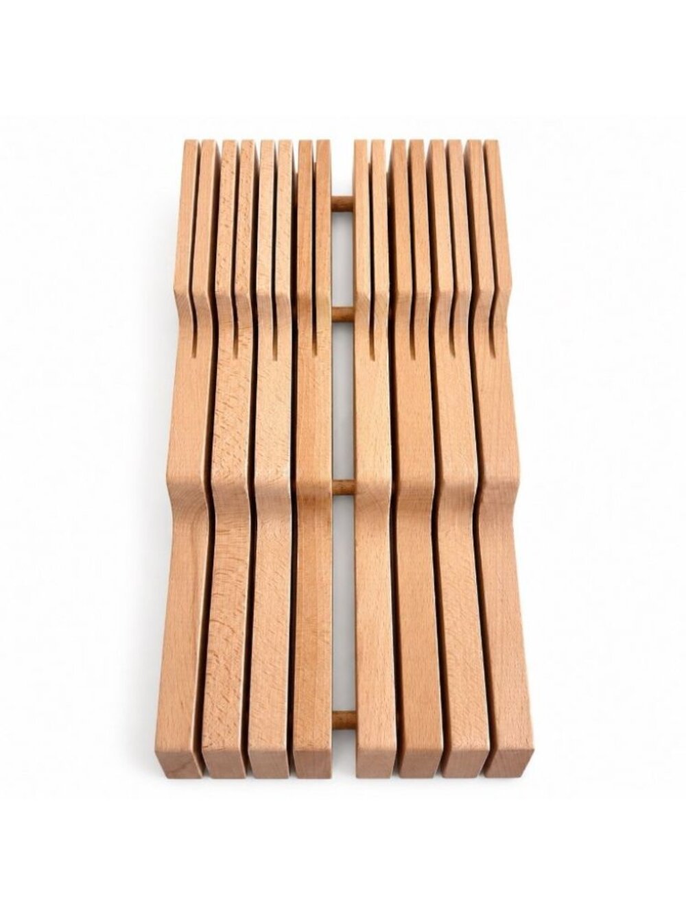 Wusthof Wooden In Drawer Knife Holder Organizer Block 14 Slot 17”x9”x2” Luxury